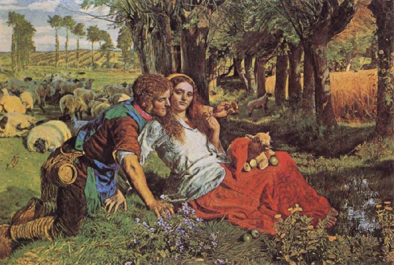 William Holman Hunt The Hireling Shepherd Sweden oil painting art